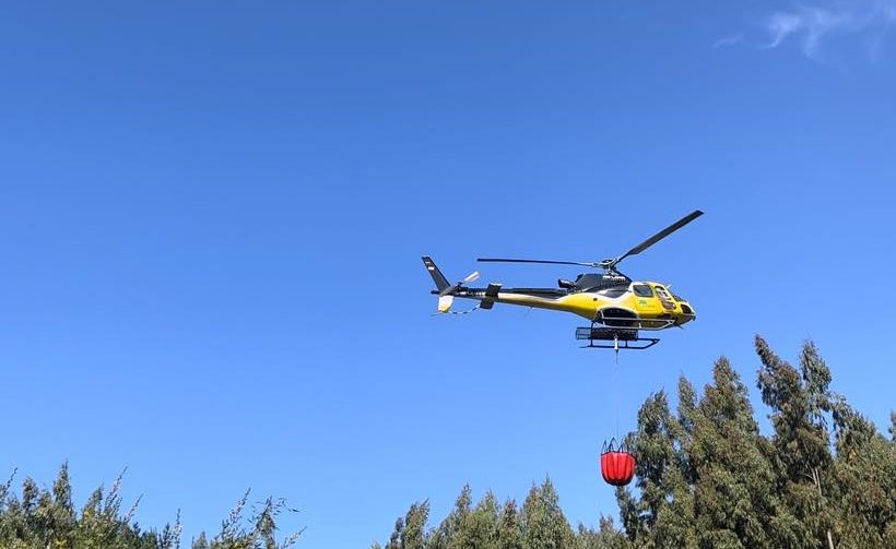 SE DECLARÓ ALERTA ROJA PARA LA COMUNA DE LEBU , SECTOR DE MILLONGUE POR INCENDIO FORESTAL.